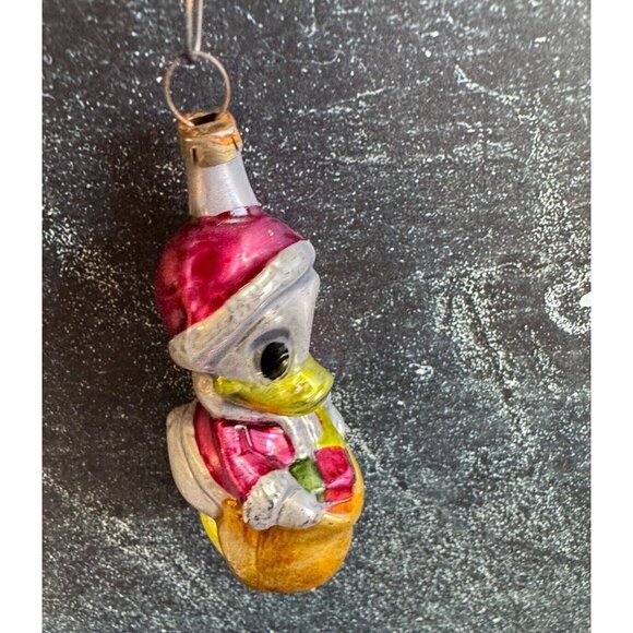 Vintage Larry Fraga Donald Duck Santa Christmas Tree Ornament Poland  3 1/2" - Picture 2 of 5